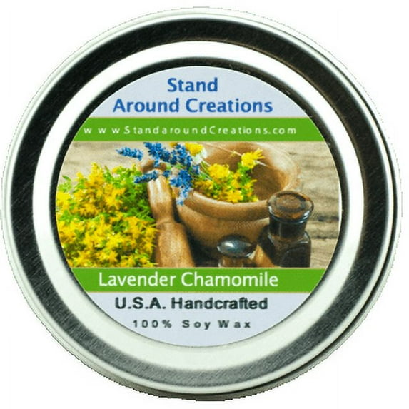 LAVENDER CHAMOMILE TIN 4-OZ. ALL NATURAL SOY CANDLE