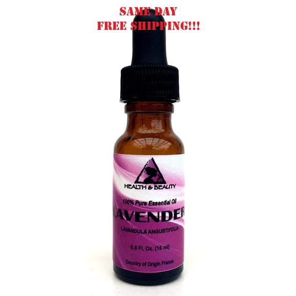 LAVENDER ESSENTIAL OIL AROMATHERAPY 100% PURE NATURAL GLASS DROPPER 0.5 OZ 15 ml