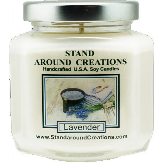 LAVENDER HEX 6-OZ. ALL NATURAL SOY CANDLE