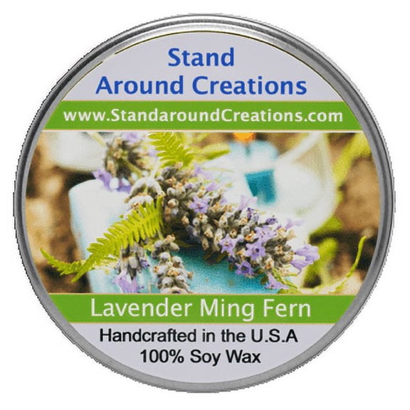 LAVENDER MING FERN TUREEN 8-OZ. ALL NATURAL SOY CANDLE