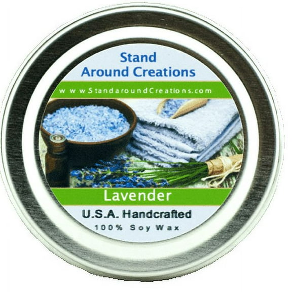 LAVENDER TIN 4-OZ. ALL NATURAL SOY CANDLE