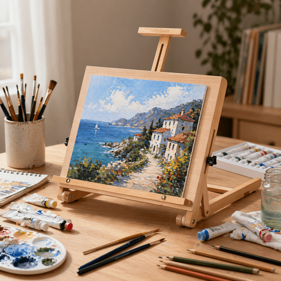 LAVFOX, Beechwood Tabletop Easel, 17 1/4