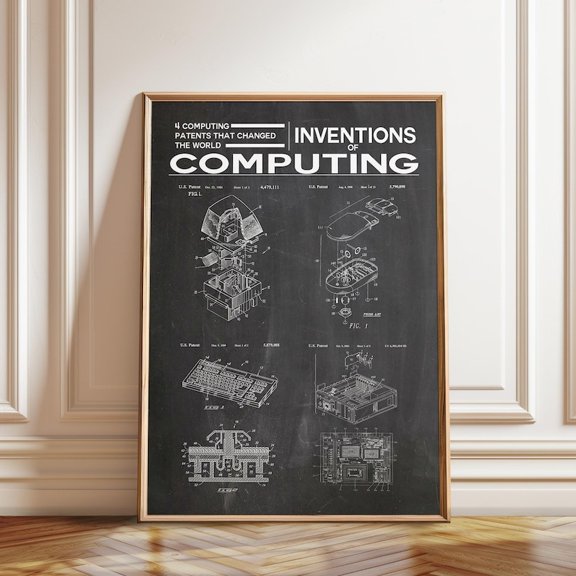 LAVIE Computer Patent Art Print: IT Gift, Tech History Wall Decor No Frame