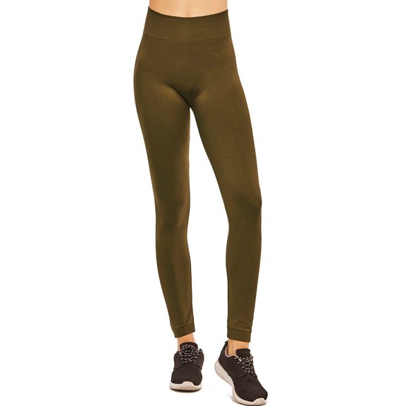 LAVRA Fleece Lined Women's Leggings| Soft Stretchy Thermal Full Length Fleece Lined Tights & Winter Leggings For Women | Plus Size Leggings & Warm Tight Pants