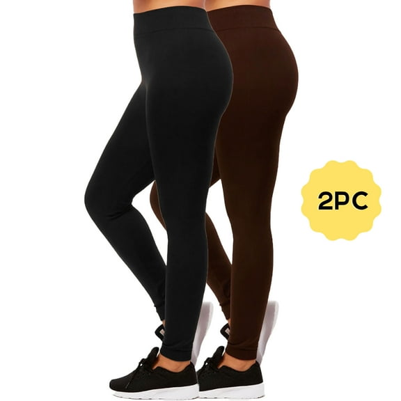 LAVRA Fleece Lined Women's Leggings| Soft Stretchy Thermal Full Length Fleece Lined Tights & Winter Leggings For Women | Plus Size Leggings & Warm Tight Pants