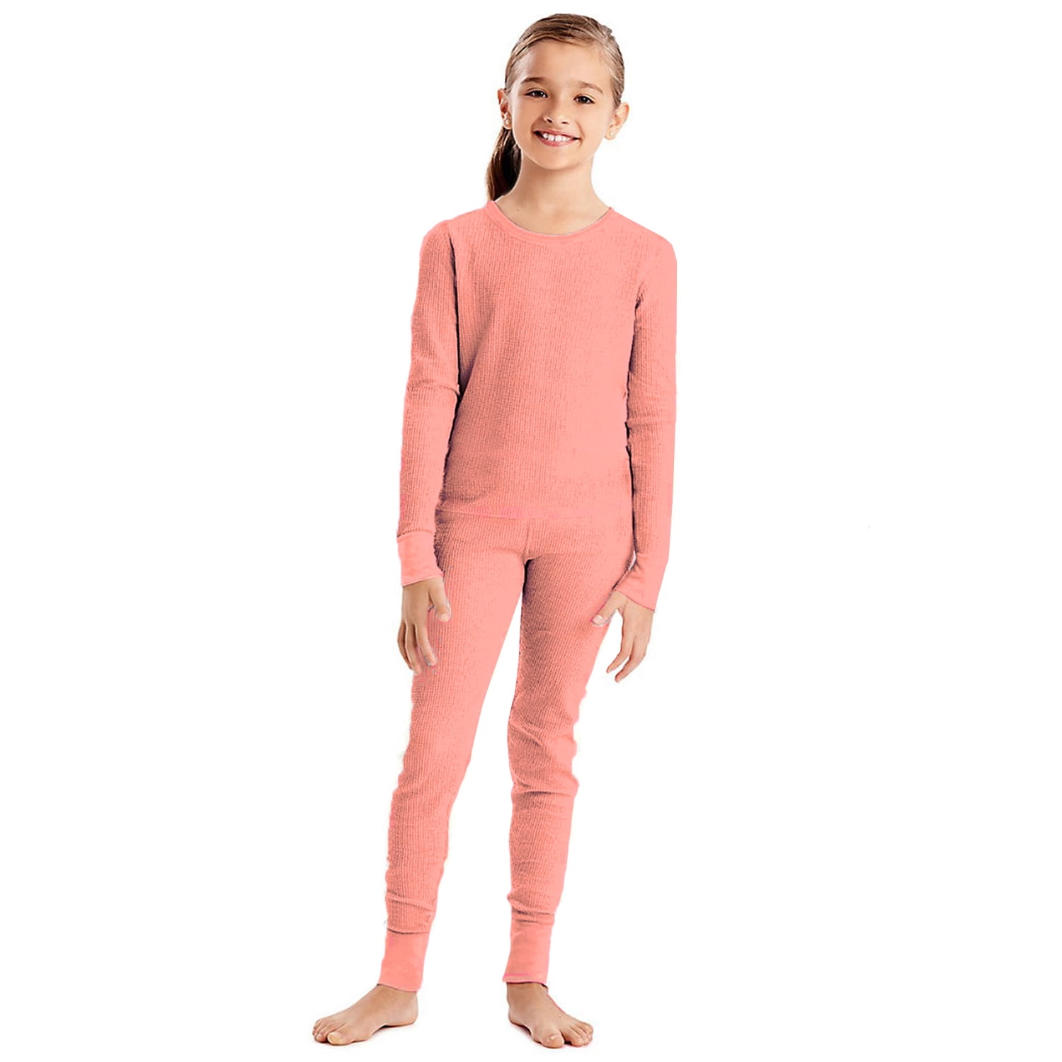 LAVRA Girl’s Cotton Thermal Sets | Fleece Lined Insulated Long John ...