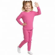 LAVRA Girl’s Cotton Thermal Sets Waffle Knit Long John Pajama Underwear Fleece Lined Insulated Top Pants&nbsp;