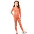 thumbnail image 1 of Lavra Girl’s Cotton Thermal Sets Waffle Knit Long John Pajama Underwear Fleece Lined Insulated Top Pants&nbsp;, 1 of 4