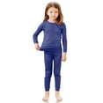 thumbnail image 1 of Lavra Girl’s Cotton Thermal Sets Waffle Knit Long John Pajama Underwear Fleece Lined Insulated Top Pants&nbsp;, 1 of 4