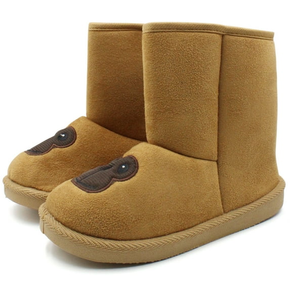 LAVRA Girl's Faux Fur Boots Kids Glitter Snow Booties