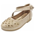 thumbnail image 1 of LAVRA Girls Ballet Flats Glitter Mary Jane  Dress Shoes, 1 of 6