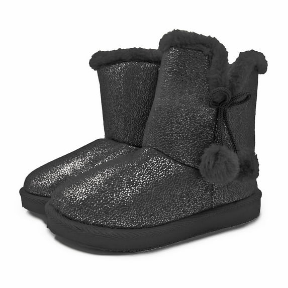 LAVRA Girls Classic Booties Faux Fur Lined Winter Snow Boots