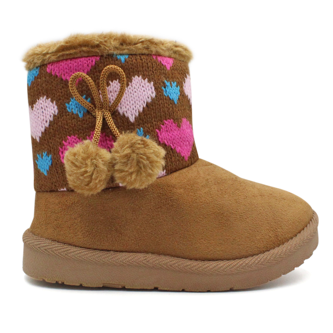 LAVRA Girls Classic Booties Faux Fur Lined Winter Snow Boots - image 1 of 6