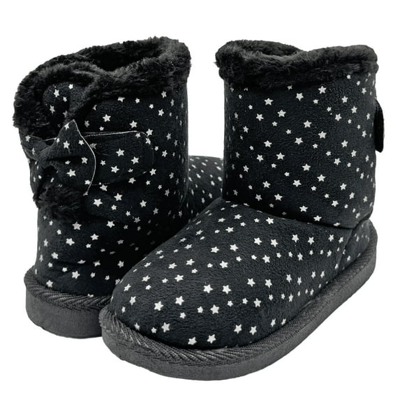 LAVRA Girls Classic Booties Faux Fur Lined Winter Snow Boots