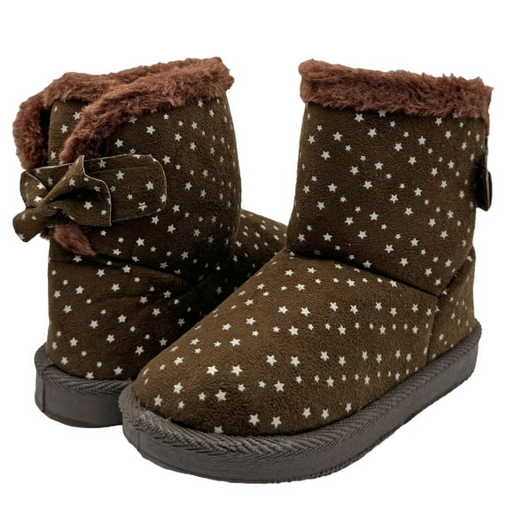 LAVRA Girls Classic Booties Faux Fur Lined Winter Snow Boots