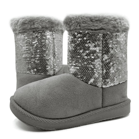 LAVRA Girls Classic Booties Faux Fur Lined Winter Snow Boots