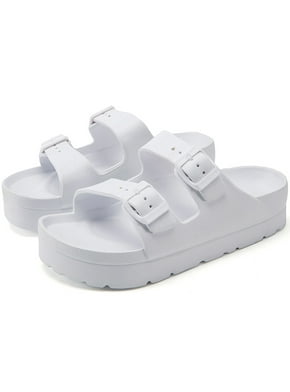 Womens Slides in Womens Sandals | White - Walmart.com