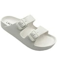 thumbnail image 1 of LAVRA Women's Double Buckle Sandals Adjustable Strap EVA Lightweight Cushioned Slides, 1 of 9