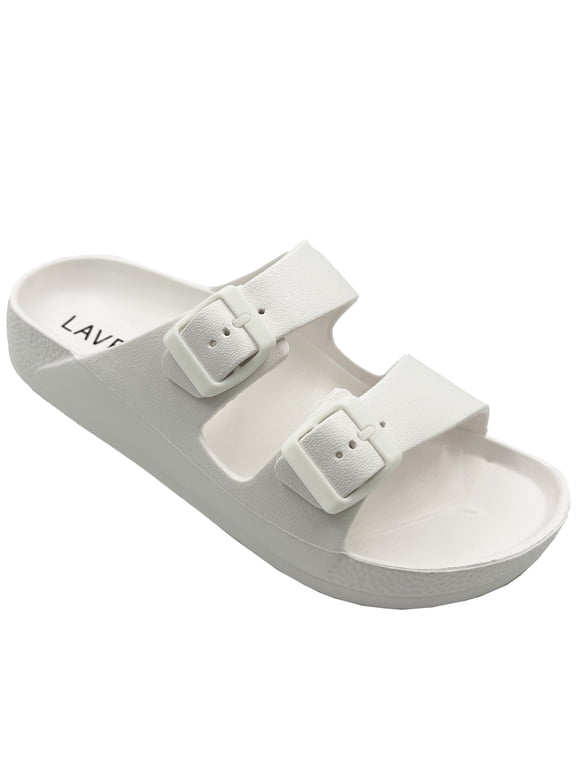 Women's Double Buckle Sandals EVA Summer Slides