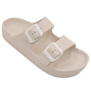 LAVRA Women's Double Buckle Sandals EVA Summer Slides