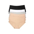 thumbnail image 1 of LAVRA Women's 6 Pack Plus Size Seamless No Show Briefs High Waist Full Coverage Panties, 1 of 3