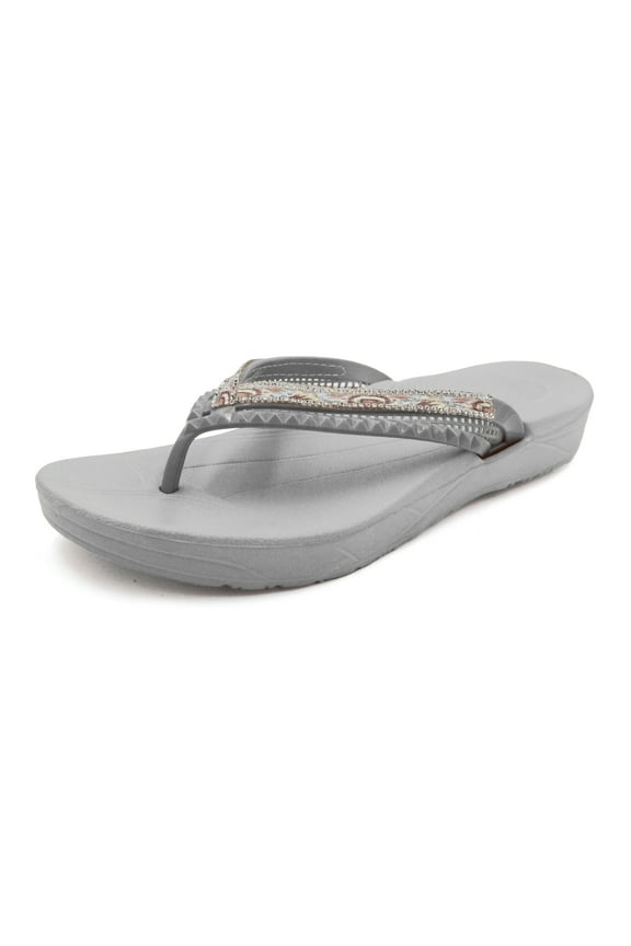 Women's Arch Support Bling Flip Flops Sparkle Summer T-Strap Sandals