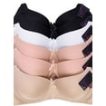 thumbnail image 1 of LAVRA Women's Assorted Lace And Plain Colorful Padded DD Bras (Pack of 6), 1 of 3