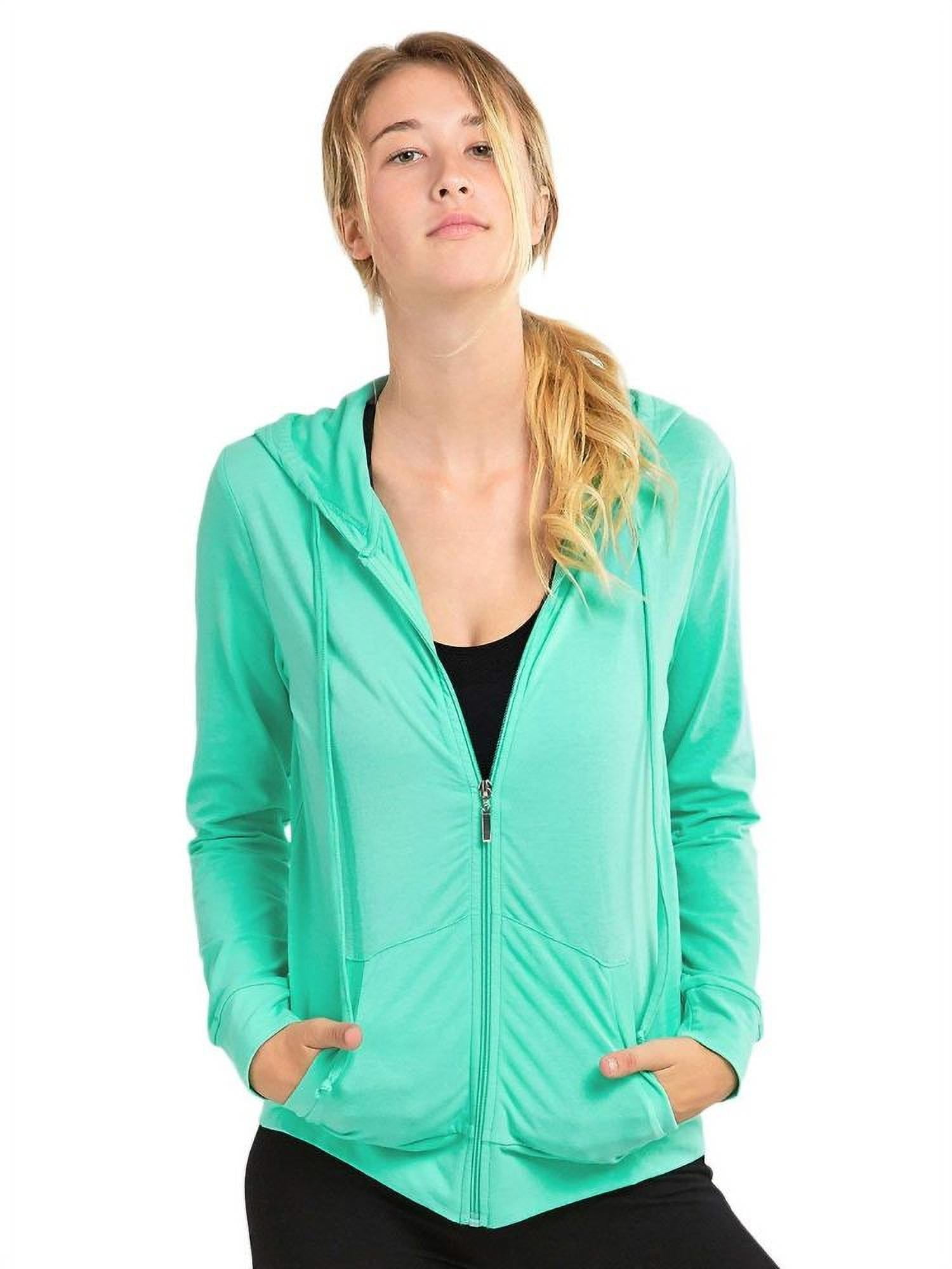LAVRA Women s Athletic Zip Up Hoodie Light Weight Exercise Jacket Sweater Walmart