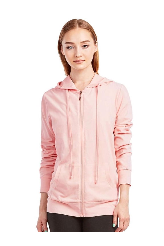 Women's Athletic Zip Up Hoodie Light Weight Exercise Jacket Sweater