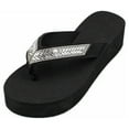 thumbnail image 1 of LAVRA Women's Bling Flip Flops Platform Wedge Beach Sandals, 1 of 4