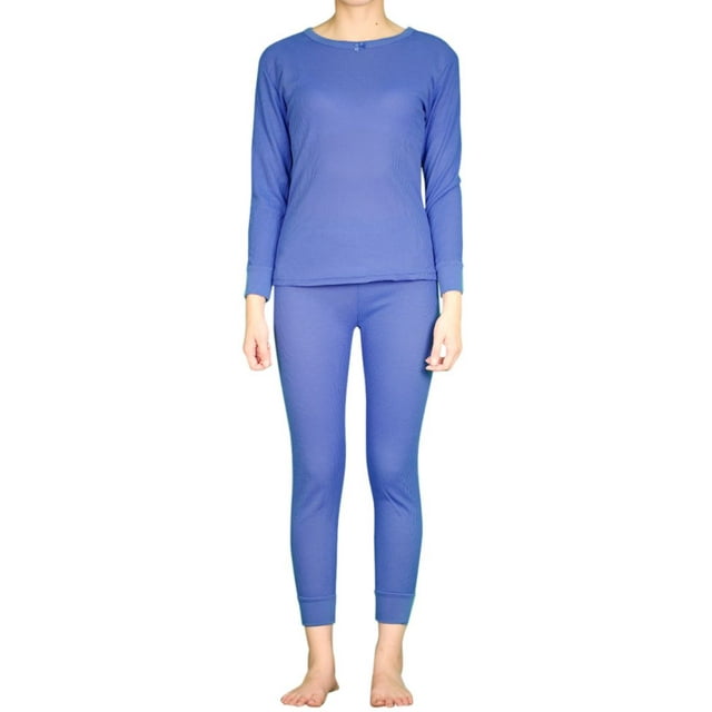 LAVRA Women's Cotton Thermal Sets Waffle Long John Insulated Underwear