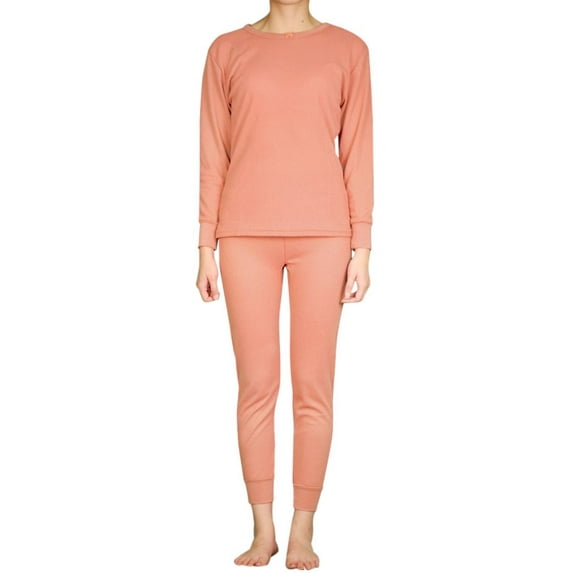 Lavra Women’s Thermal Set Cotton Waffle Knit Long Johns Underwear Top Pants Winter Pajama