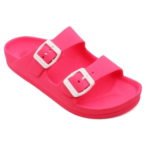 LAVRA Women's Double Buckle Sandals EVA Summer Slides