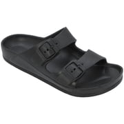 LAVRA Womens Double Buckle EVA Slide Sandals with Arch Support, Sizes 5-12
