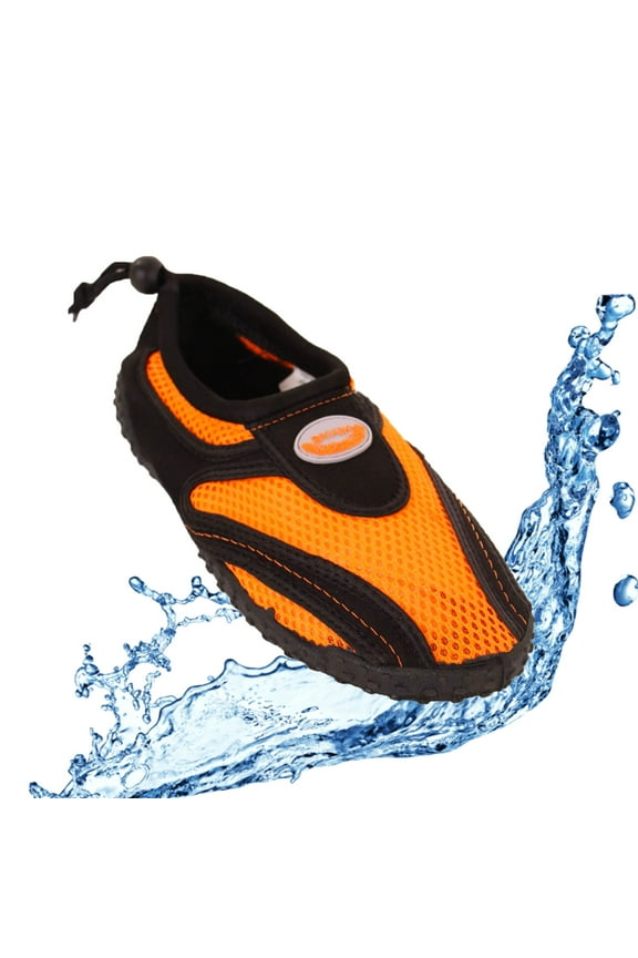 Women's Drawstring Aqua Sock Adjustable Water Shoe Beach Slip On