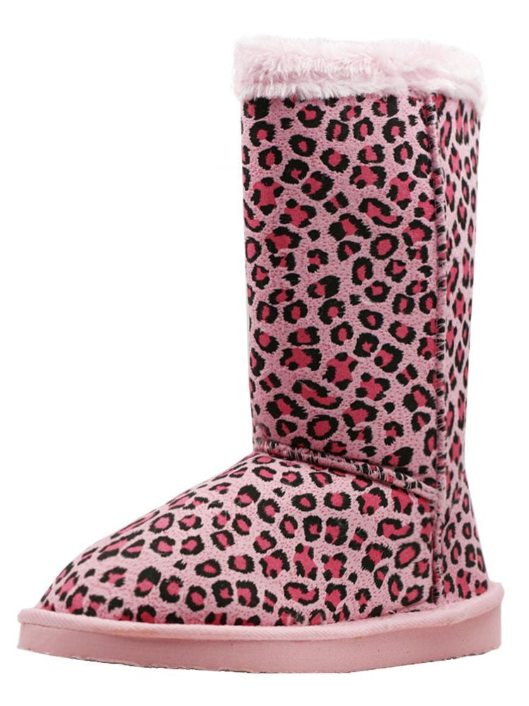 Pink leopard outlet boots