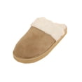 thumbnail image 1 of LAVRA Women's Faux Suede Furry Comfort  Black  Mule Slippers, 1 of 3