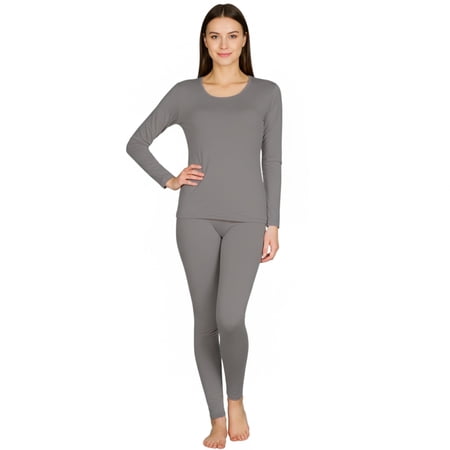 Lavra Women’s Fleece Lined Thermal Sets Winter Warm Long John Underwear Long Sleeve Top Pants Base Layer