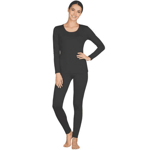 Lavra Women’s Fleece Lined Thermal Sets Winter Warm Long John Underwear Long Sleeve Top Pants Base Layer