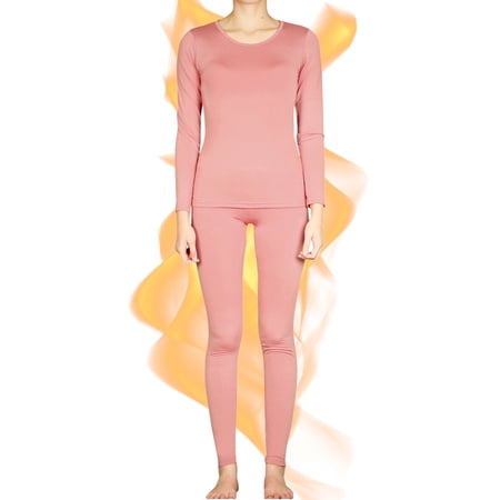 Lavra Women’s Fleece Lined Thermal Sets Winter Warm Long John Underwear Long Sleeve Top Pants Base Layer