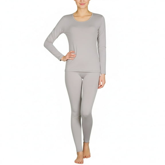 Lavra Women’s Fleece Lined Thermal Sets Winter Warm Long John Underwear Long Sleeve Top Pants Base Layer