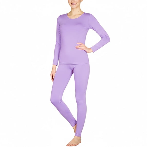 Lavra Women’s Fleece Lined Thermal Sets Winter Warm Long John Underwear Long Sleeve Top Pants Base Layer