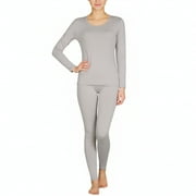 LAVRA Women’s Fleece Lined Thermal Sets Winter Warm Long John Underwear Long Sleeve Top Pants Base Layer