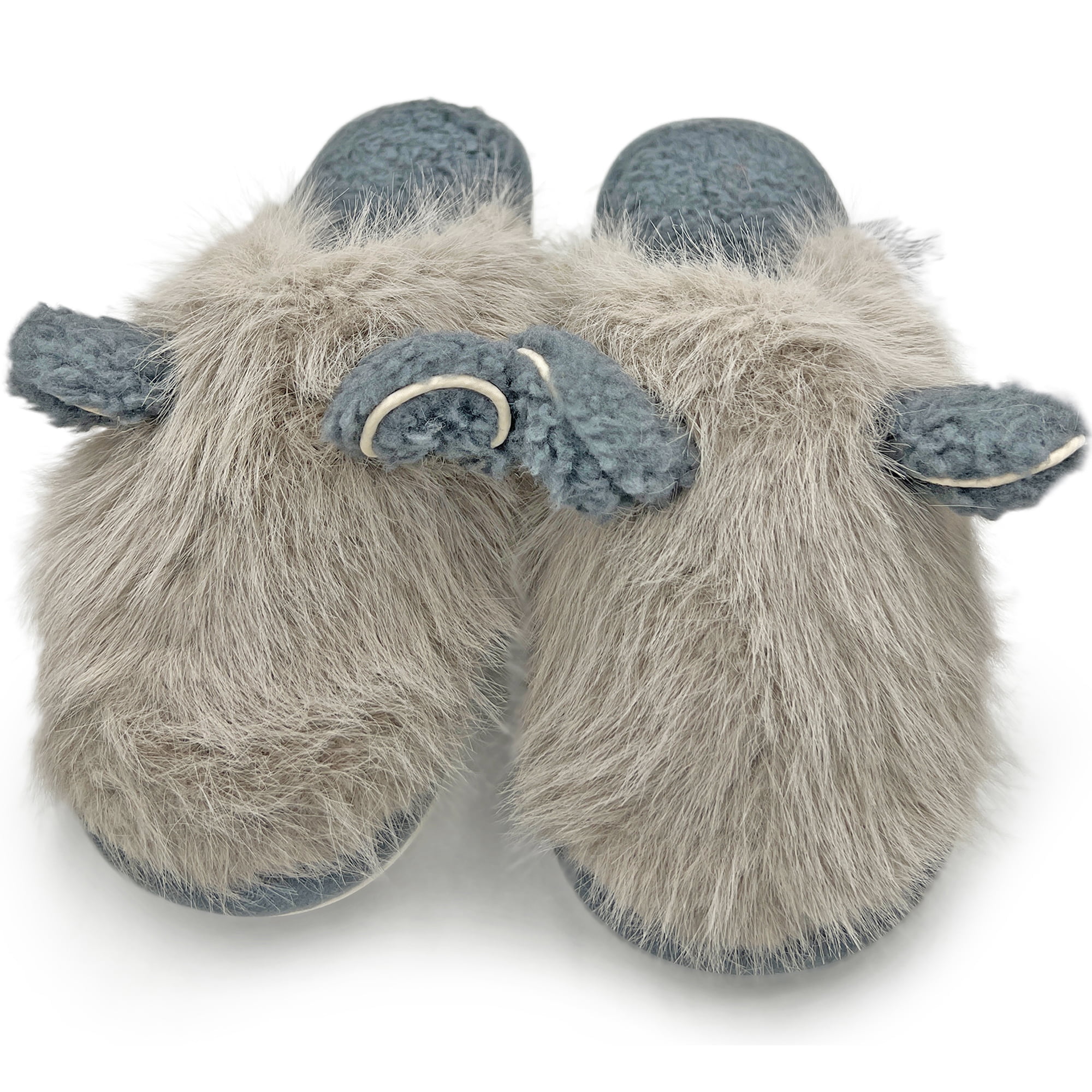 LAVRA Women's Fuzzy Slippers Warm Bedroom Faux Fur House Shoes ...