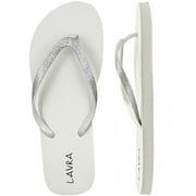 LAVRA Women's Flip Flop Glitter Bling Thong Sandals Bridal