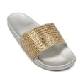 thumbnail image 1 of LAVRA Women's Glitter Rhinestone Slide Sparkle Bling Sandals, 1 of 4