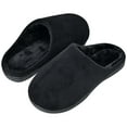 thumbnail image 1 of Lavra Women’s Memory Foam House Slippers Hard Bottom Bedroom Shoes Corduroy Faux Fur Lined, 1 of 7