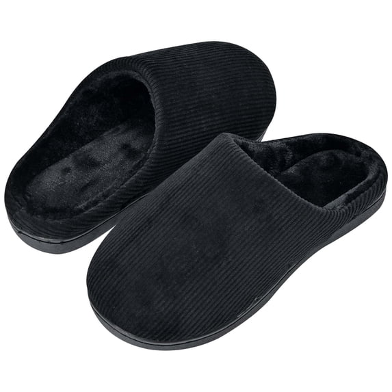 LAVRA Women's Memory Foam Slippers Non-Slip Hard Sole Indoor Outdoor House Shoes Corduroy