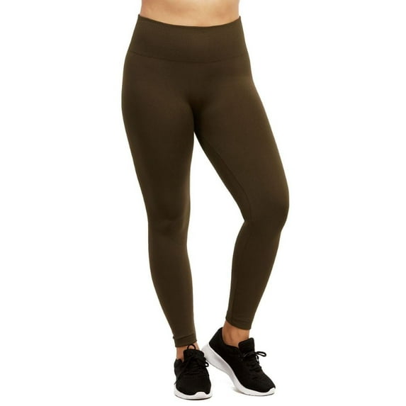 LAVRA Women's High Waist Fleece Leggings Regular & Plus Size Wide Band Yoga Pants