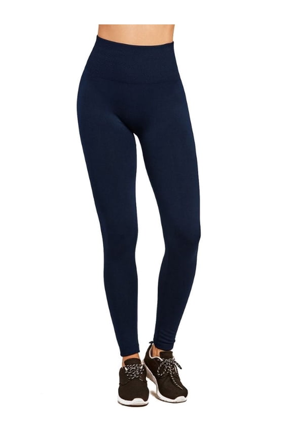 Women's High Waist Fleece Leggings Regular & Plus Size Wide Band Yoga Pants